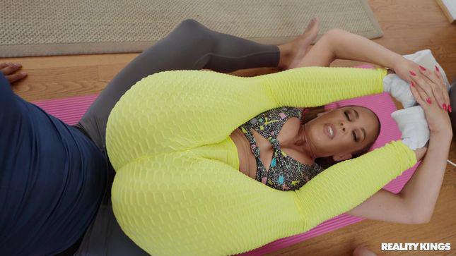 Cherie Deville enjoys interracial anal after yoga