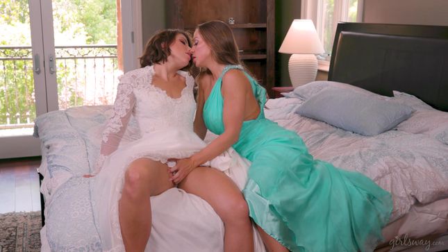 The bride threw the groom after lesbian sex with her friend